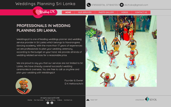 Weddingslk Desktop Preview