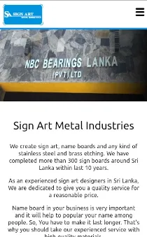 Sign Art Metal Industries Mobile Preview